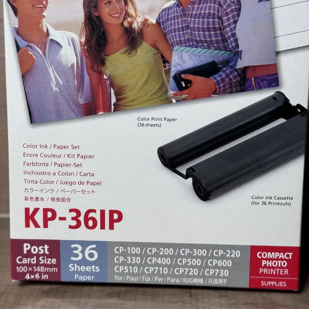 Canon KP-36IP Color Ink‎ Paper Set 36 Sheets 4x6 For Selphy CP Printers